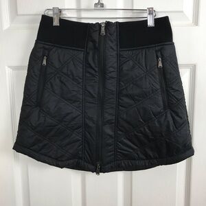 Prana Elsa black quilted skirt women small
